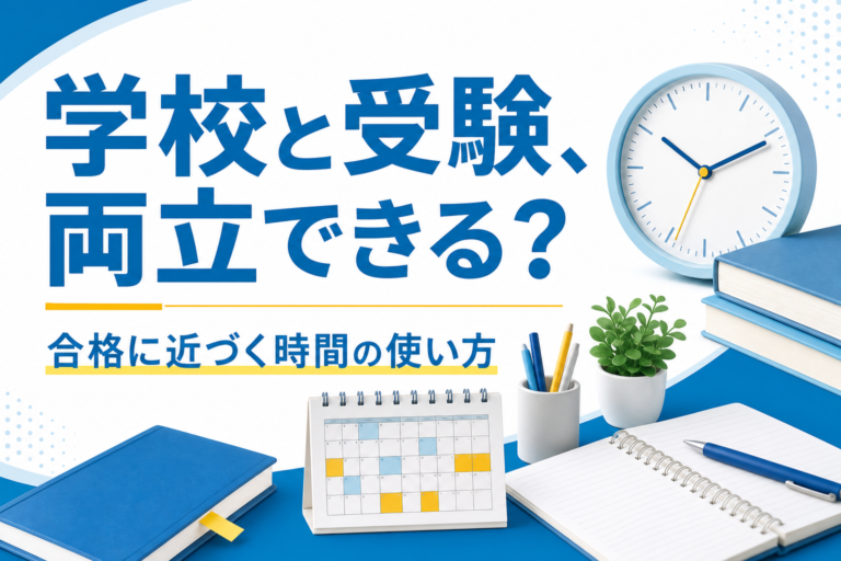 【保護者の方は必見】学校と受験両立の理想形｜高校生が合格に近づく時間の使い方