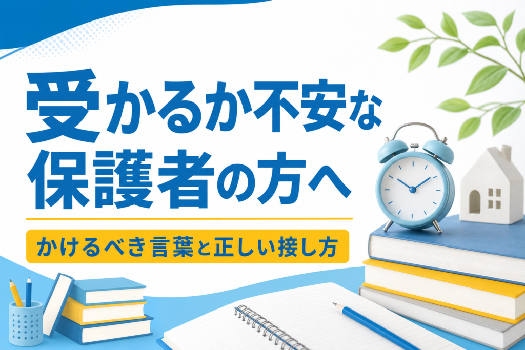 【大学受験】子どもが受かるか不安な保護者の方へ｜親がかけるべき言葉と接し方