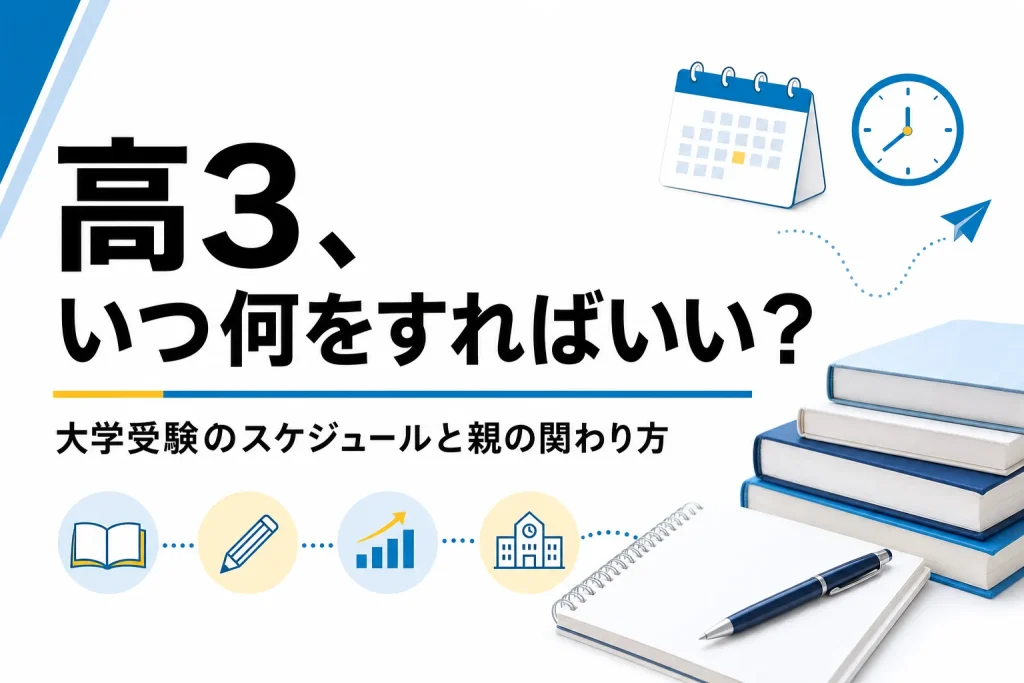 【高3の保護者の方へ】合格までの受験スケジュールやペースを徹底解説