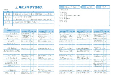 “子”別週間計画