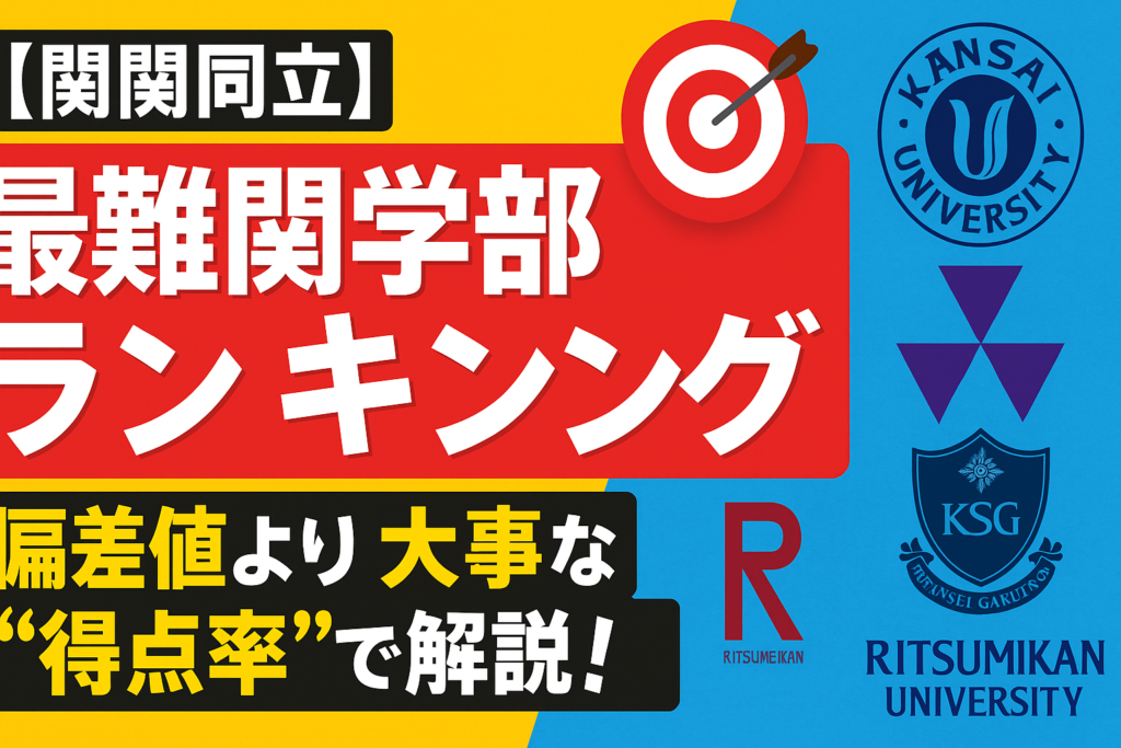 【関関同立】最難関学部ランキング｜偏差値より大事な“得点率”で解説！