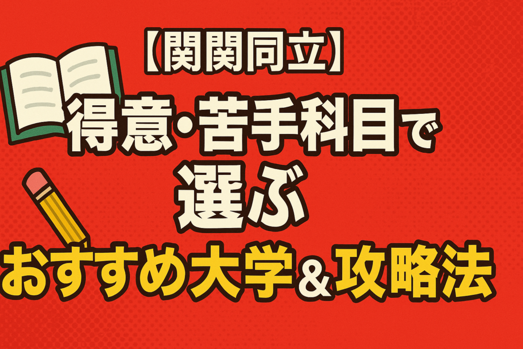 【関関同立】得意・苦手科目で選ぶおすすめ大学＆攻略法