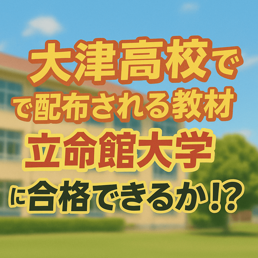 高校で使用する英語の教材だけで、立命館大学に合格できるのか!?【大津高校編】