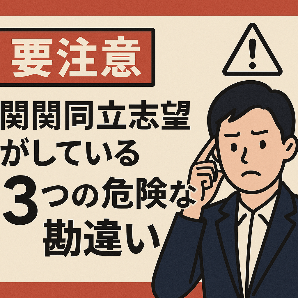 【要注意】関関同立志望がしている3つの危険な勘違い