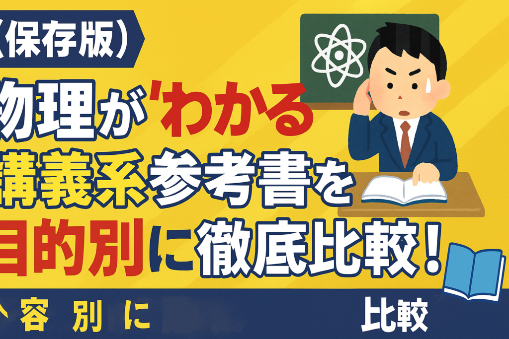 【保存版】物理が“わかる”講義系参考書を目的別に徹底比較！