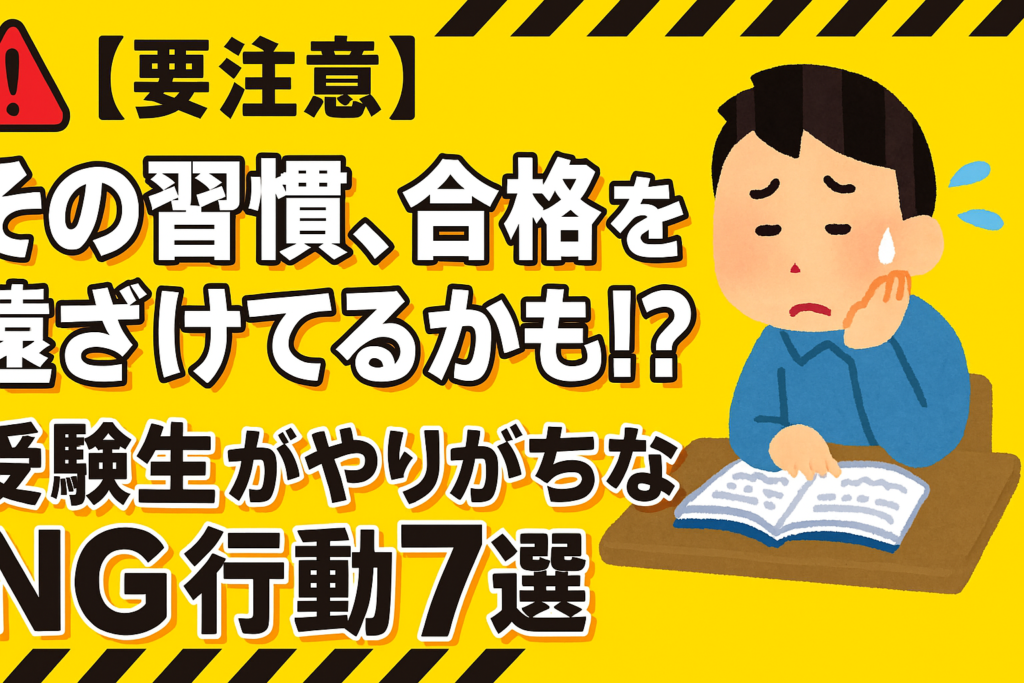 【要注意⚠️】その習慣、合格を遠ざけてるかも！？受験生がやりがちなNG行動7選