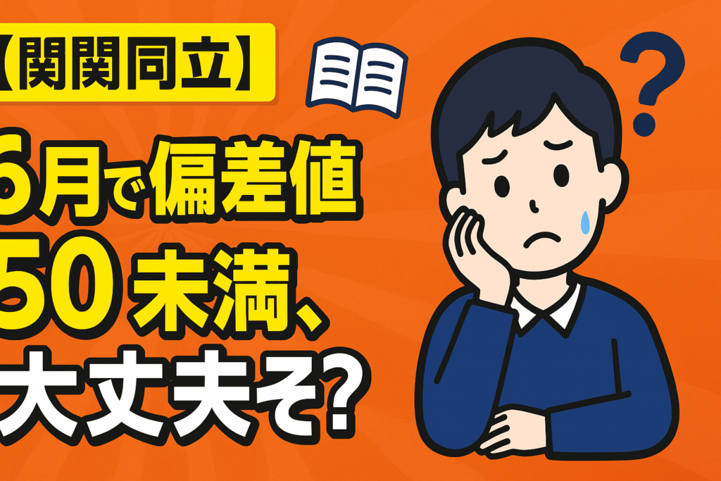 【関関同立】6月で偏差値50未満、大丈夫？