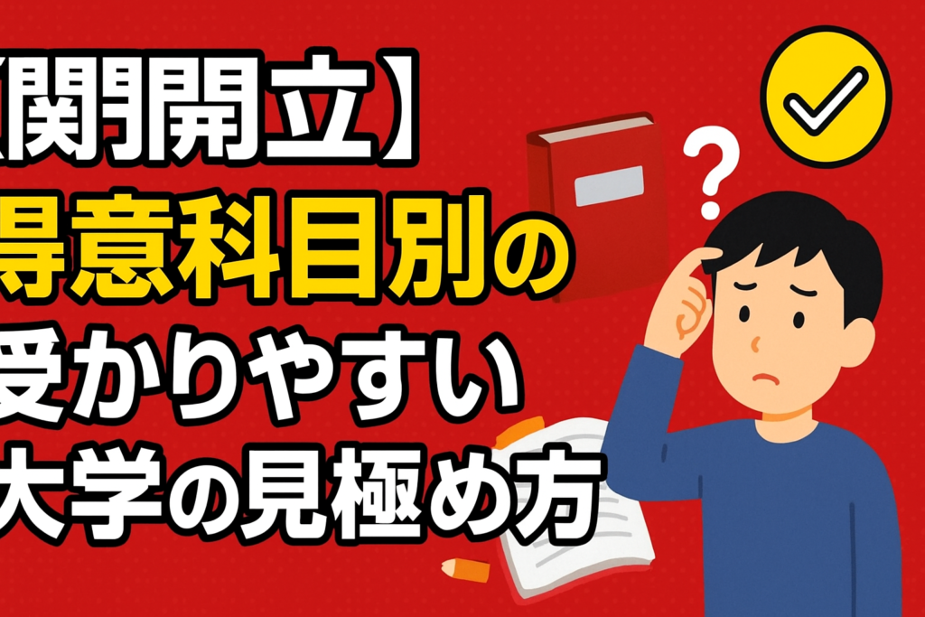 【関関同立】得意科目別の受かりやすい大学の見極め方