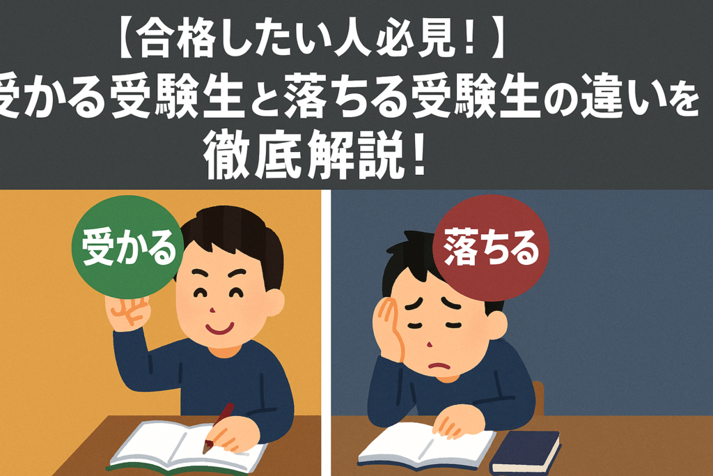 【合格したい人必見！】受かる受験生と落ちる受験生の違いを徹底解説！