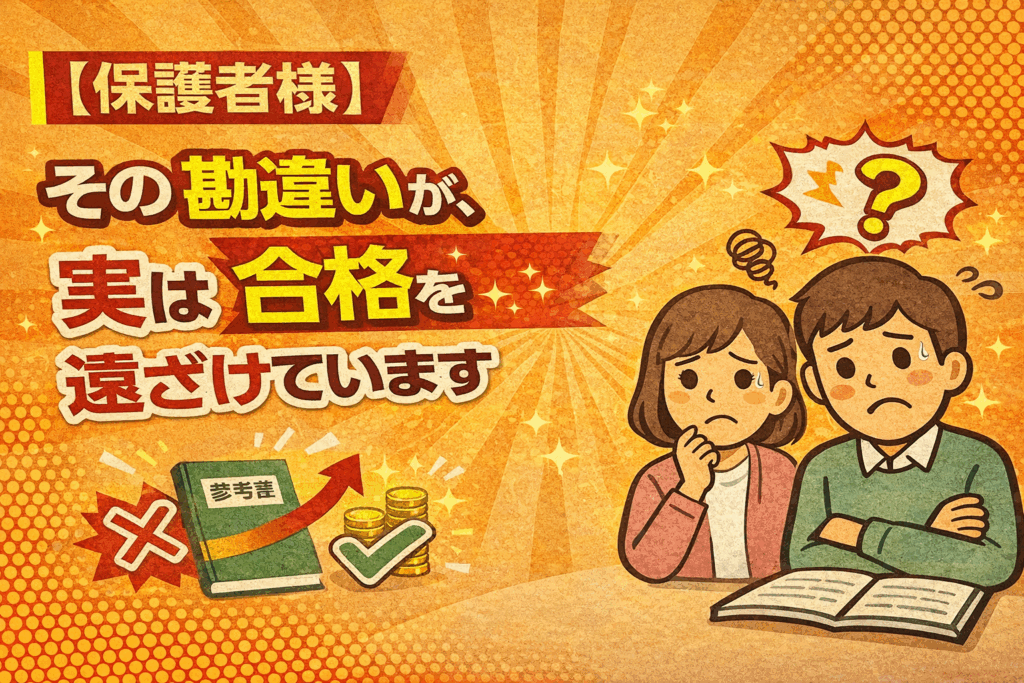 【保護者様】その勘違いが、実は合格を遠ざけています