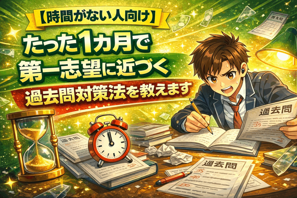 【時間がない人向け】たった１ヵ月で第一志望に近づく過去問対策法を教えます
