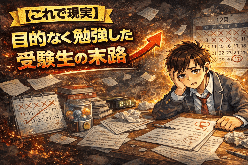 【これが現実】目的なく勉強した受験生の末路