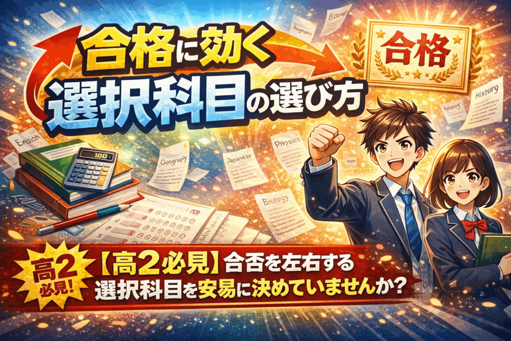 【高2必見】合否を左右する選択科目を安易に決めていませんか？