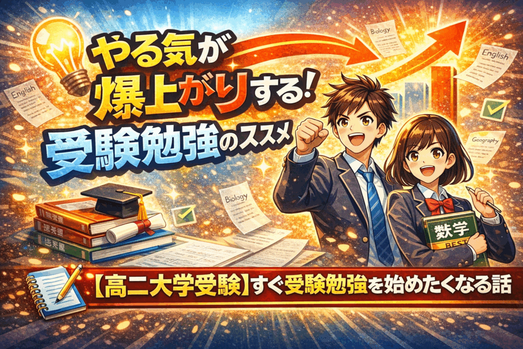 【高二大学受験】すぐ受験勉強を始めたくなる話