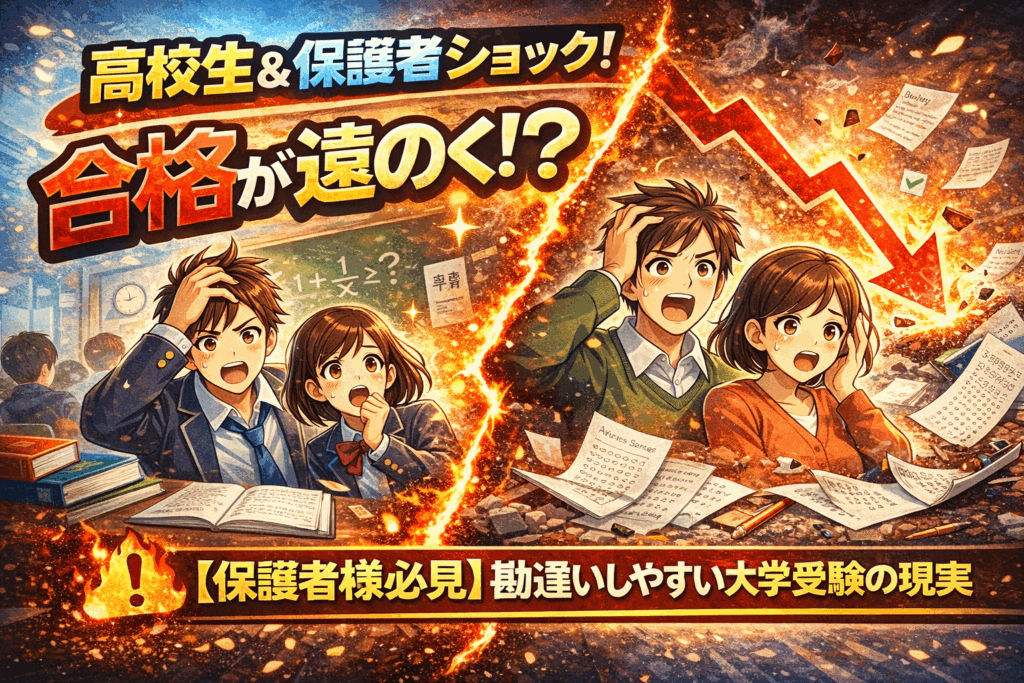 【保護者様必見】勘違いしやすい大学受験の現実
