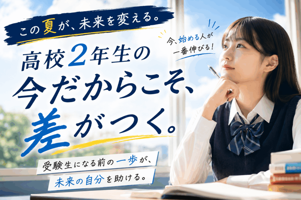 「まだ高2だから」は、本当に大丈夫？周りをリードする夏をマナビズムで！
