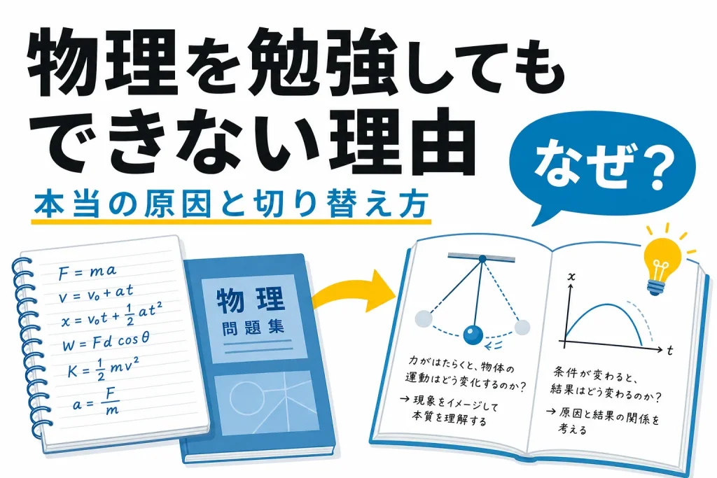 物理を勉強してもできないのはなぜ？点数が上がらない本当の原因と切り替え方