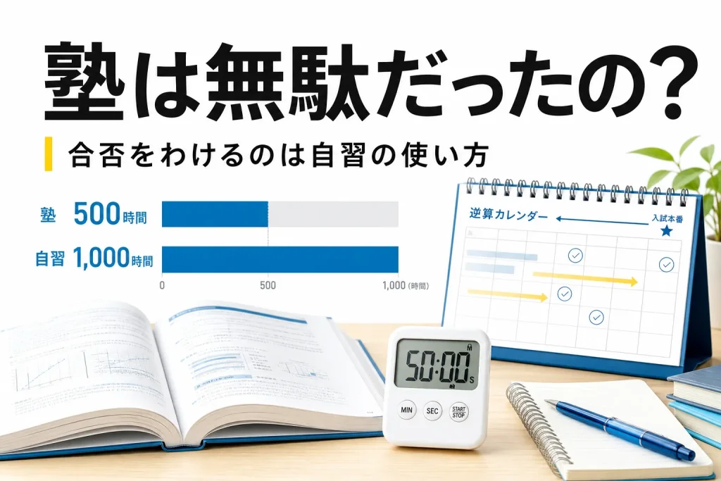 【大学受験】塾通いが無駄とされる理由5選｜通塾が不要・必要なケースもそれぞれ紹介