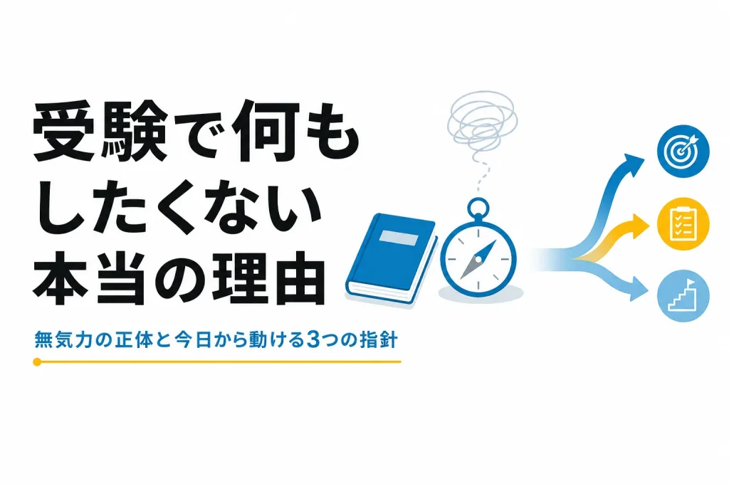 大学受験で何もしたくない高3・浪人生へ。無気力の正体と今日から動ける3つの指針