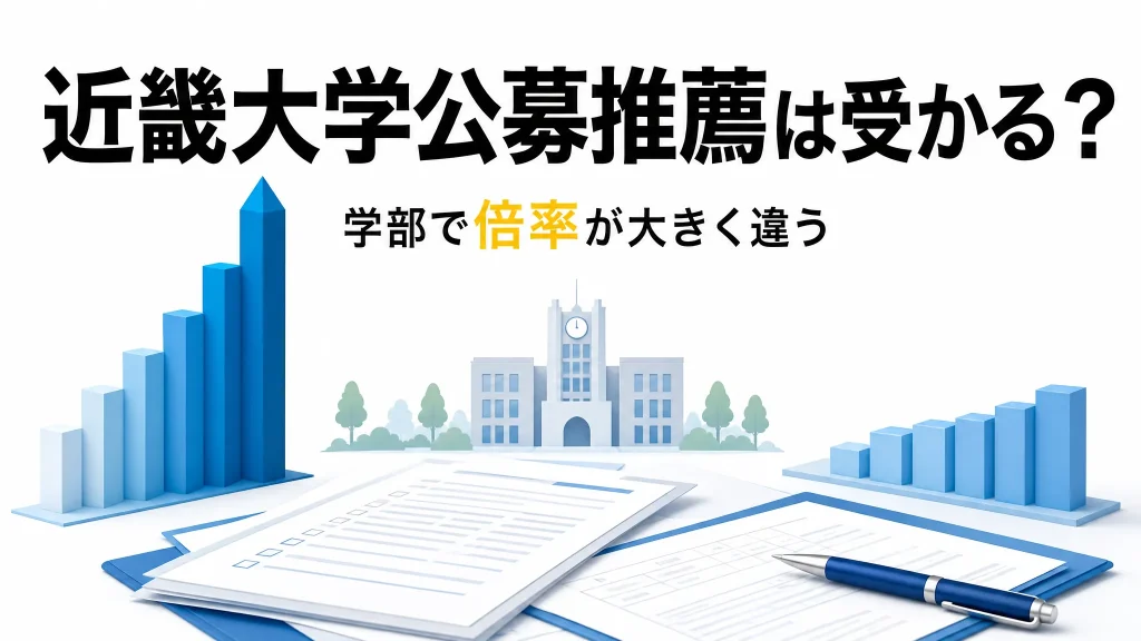 近畿大学公募推薦は受かりやすい？倍率でわかる合格の壁