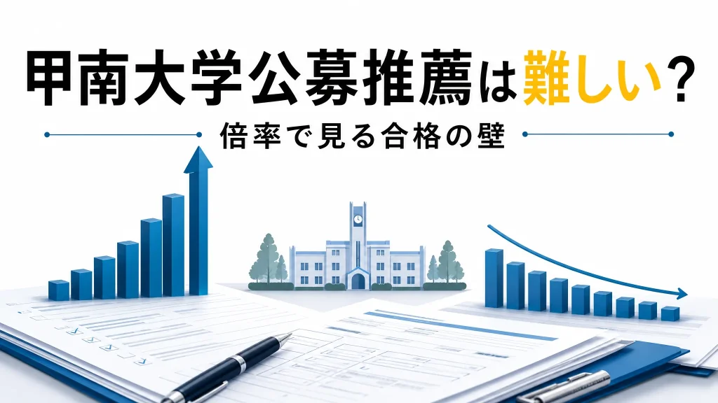 甲南大学の公募推薦は難しい？倍率で見る合格の壁