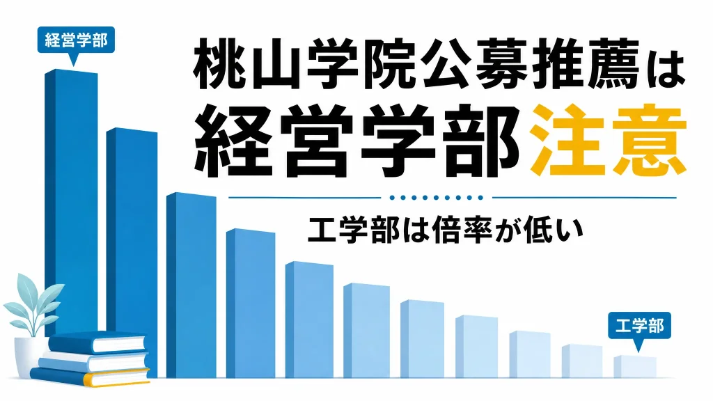 桃山学院大学の公募推薦はどの学部が難しい？経営学部が最難関