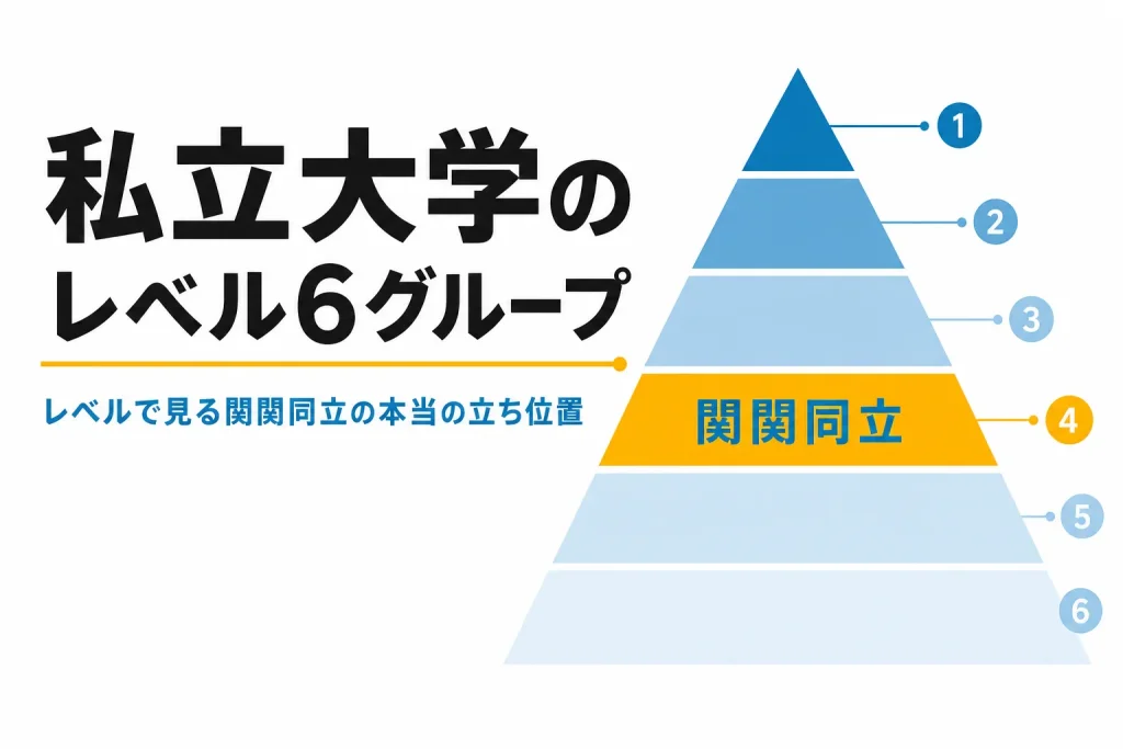 大学のレベル分けを6グループで整理！関関同立の本当の立ち位置を解説