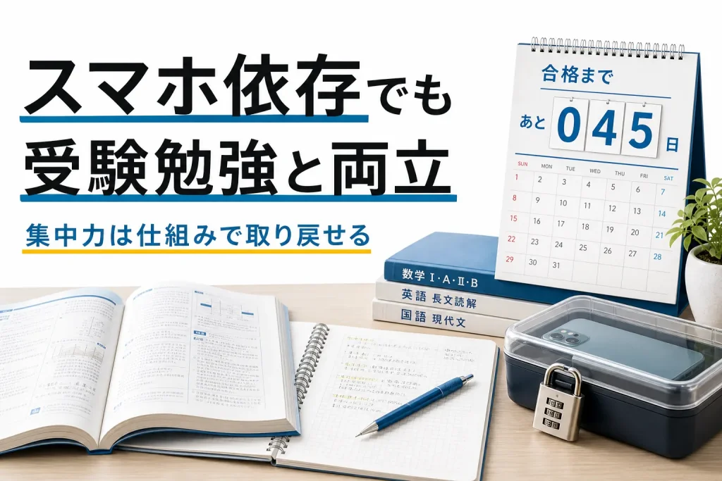 スマホ依存気味の受験生でも集中力は取り戻せる？仕組み化の答え