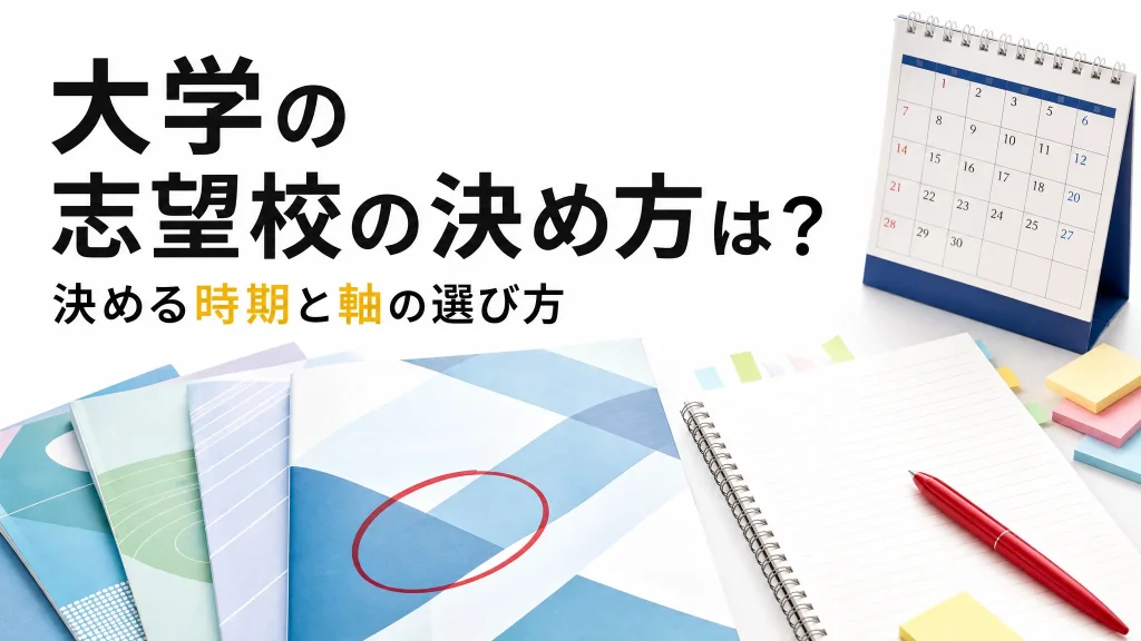 大学の志望校の決め方は？決める時期と軸の選び方・決めたあとの逆算