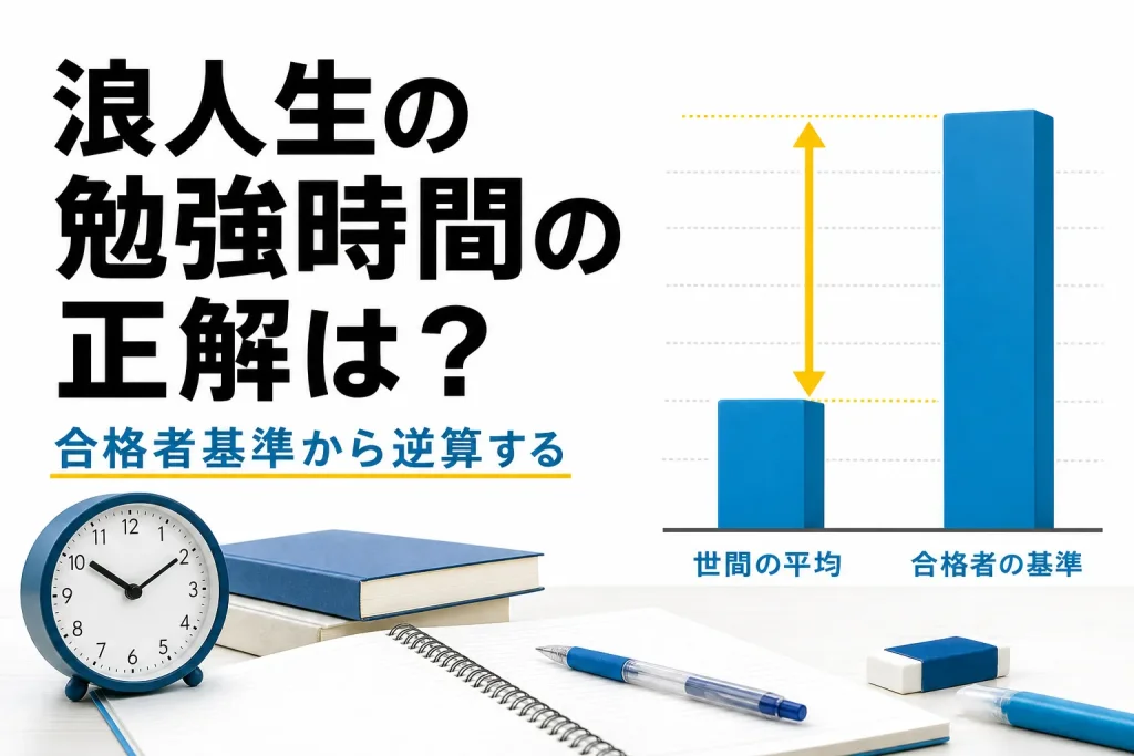 浪人生の勉強時間はどれくらい必要？スケジュール例や注意点も解説
