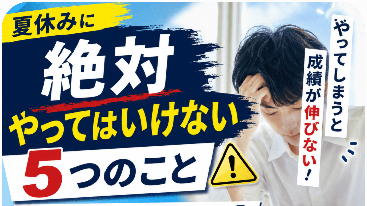 夏休みに絶対やってはいけない5つのこと